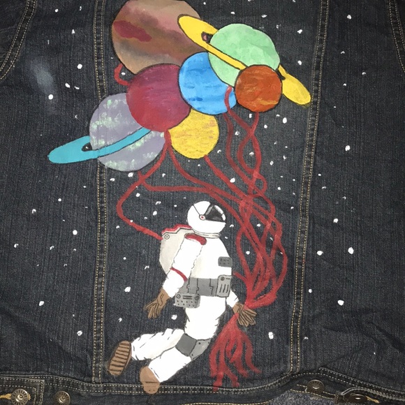 Hand painted Jean jacket - Picture 1 of 3